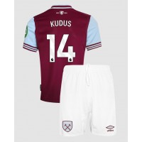 West Ham United Mohammed Kudus #14 Replika babykläder Hemmaställ Barn 2024-25 Kortärmad (+ korta byxor)